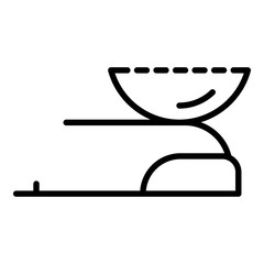 Eye lens icon. Outline eye lens vector icon for web design isolated on white background