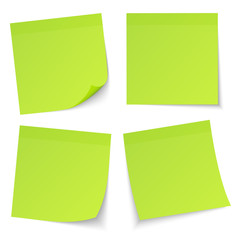 4 Green Stick Notes