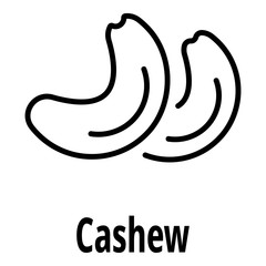 Fototapeta premium Cashew icon. Outline cashew vector icon for web design isolated on white background