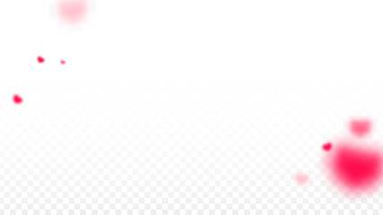 Hearts Confetti Falling Background. St. Valentine's Day pattern. Romantic Scattered Hearts Design Element. Love. Sweet Moment. Gift. Cute Element of Design for Sales or Celebration.