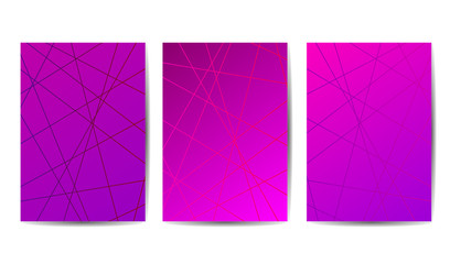 Set of Minimalist geometric background. Trendy thin line abstract shapes composition.