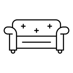 Chair sofa icon. Outline chair sofa vector icon for web design isolated on white background