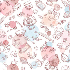 baking watercolor pattern