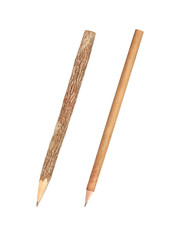 Pencils collection on white background