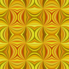 Orange seamless psychedelic abstract swirling ray burst stripe pattern background - vector design