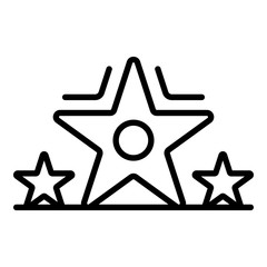 Obraz premium Star video blog icon. Outline star video blog vector icon for web design isolated on white background