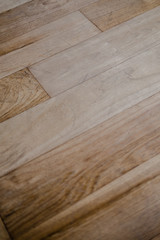 Hardwood parquet floor from above