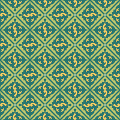 Green royal pattern. The Seamless vector background