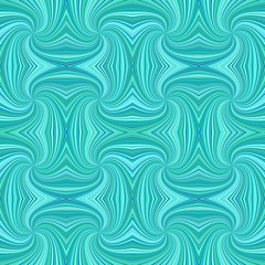Fototapeta na wymiar Turquoise seamless psychedelic geometrcial spiral stripe pattern background - vector curved ray burst design