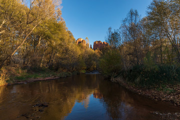 Cathedral Rocks Sedona Arizona Autumn Reflection