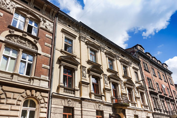 antique building view in Krakow, Poland