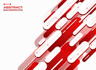 Abstract of futuristic technology gradient red lines pattern background.