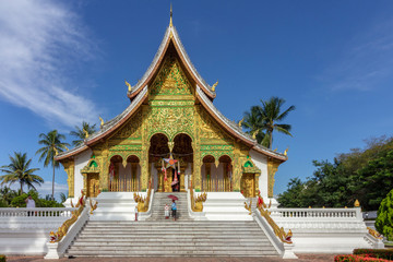 The Haw Pha Bang temple, Royal or Palace Chapel, located at the grounds of the Royal Palace Museum,...