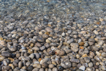 Small stones on beach