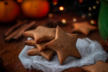 Christmas cookies with festive decoration.