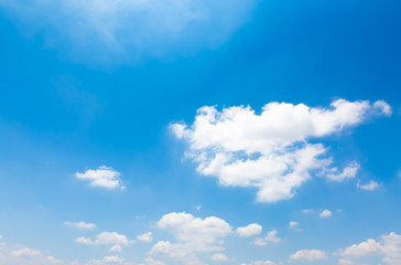 Naklejka na ściany i meble Blue sky with fluffy of clouds