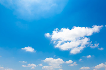 Fototapeta na wymiar Blue sky with fluffy of clouds