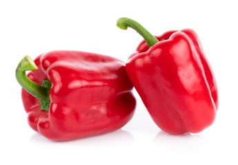 red pepper on white background