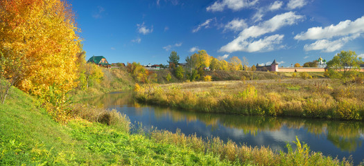 Autumn landscape in Suzdal.
