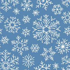 Christmas seamless doodle pattern