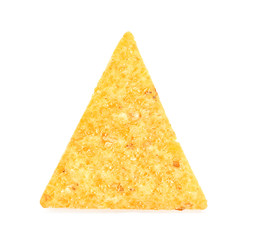 Corn chip on white background