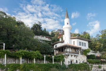 Balchik Palace, Castle of Romanian Queen Marie. Balchik is old tawn in nord-east Bulgaria at the black sea coast.