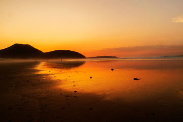 Atardecer en el mar cantabrico. Cantabria, ESpaña