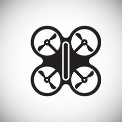 Drone quadcopter icon on white background for graphic and web design, Modern simple vector sign. Internet concept. Trendy symbol for website design web button or mobile app