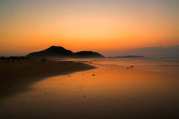 Atardecer en el mar cantabrico. Cantabria, ESpaña