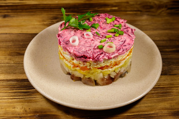 Traditional russian salad 