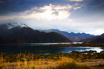 Lake near Potrerillos, RN7, Andes, Argentina