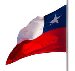 Isolated flag of Chile