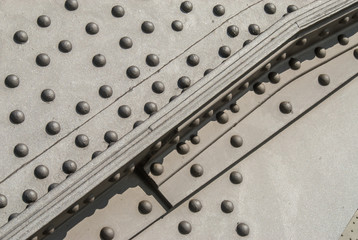 Bridge metal riveting background