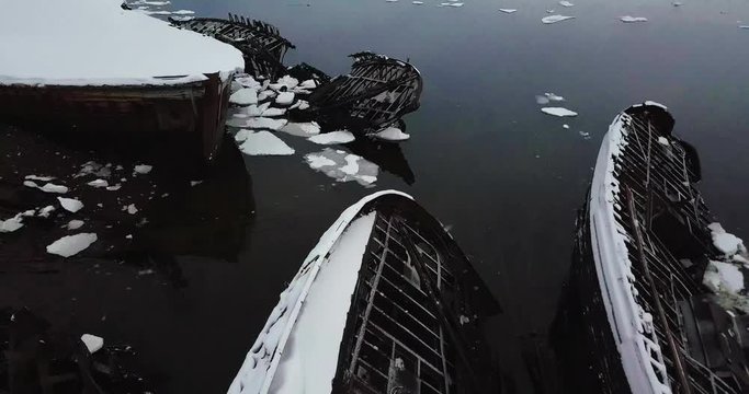 Graveyard of ships. Teriberka.