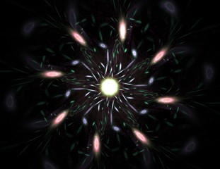 Fototapeta premium Geometry of Space series. Visually attractive backdrop made of conceptual grids curves and fractal elements suitable as element for layouts on physics mathematics technology science and education