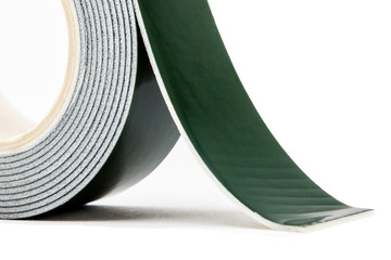 Double-sided tape on white background