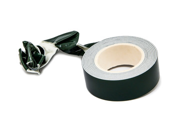 Double-sided tape on white background