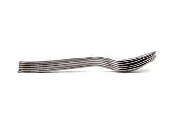 Cutlery on white background