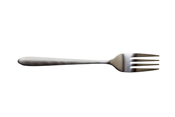Cutlery on white background