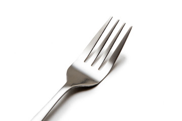 Cutlery on white background