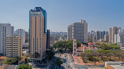 Drone view from Ibirapuera Avenue side 2 - Sao Paulo - Brazil