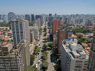 Drone View from Faria Lima Avenue - Sao Paulo - Brazil