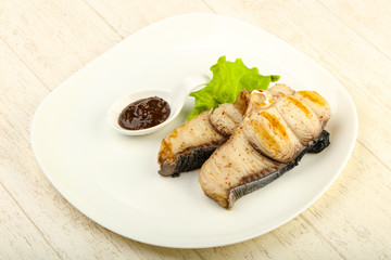 Grilled shark steak