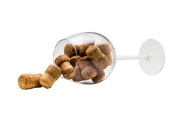 The cork from a wine bottle