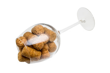 The cork from a wine bottle