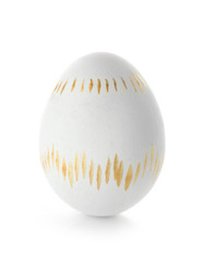 Beautiful Easter egg on white background