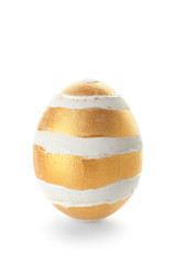 Beautiful Easter egg on white background
