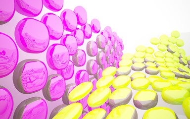 Abstract Architecture. Concept of organic architecture.3D illustration and rendering