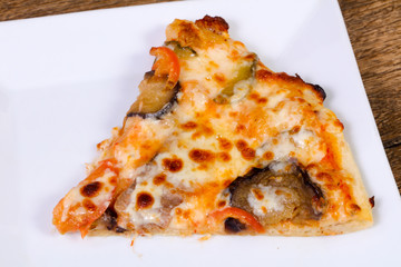 Pizza with eggplant