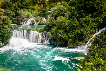 Skradinski buk, Krka National Park in Croatia, Europe. 